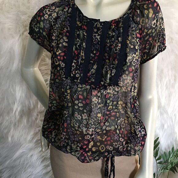 ANA Sheer Floral top  - Picture 1 of 5